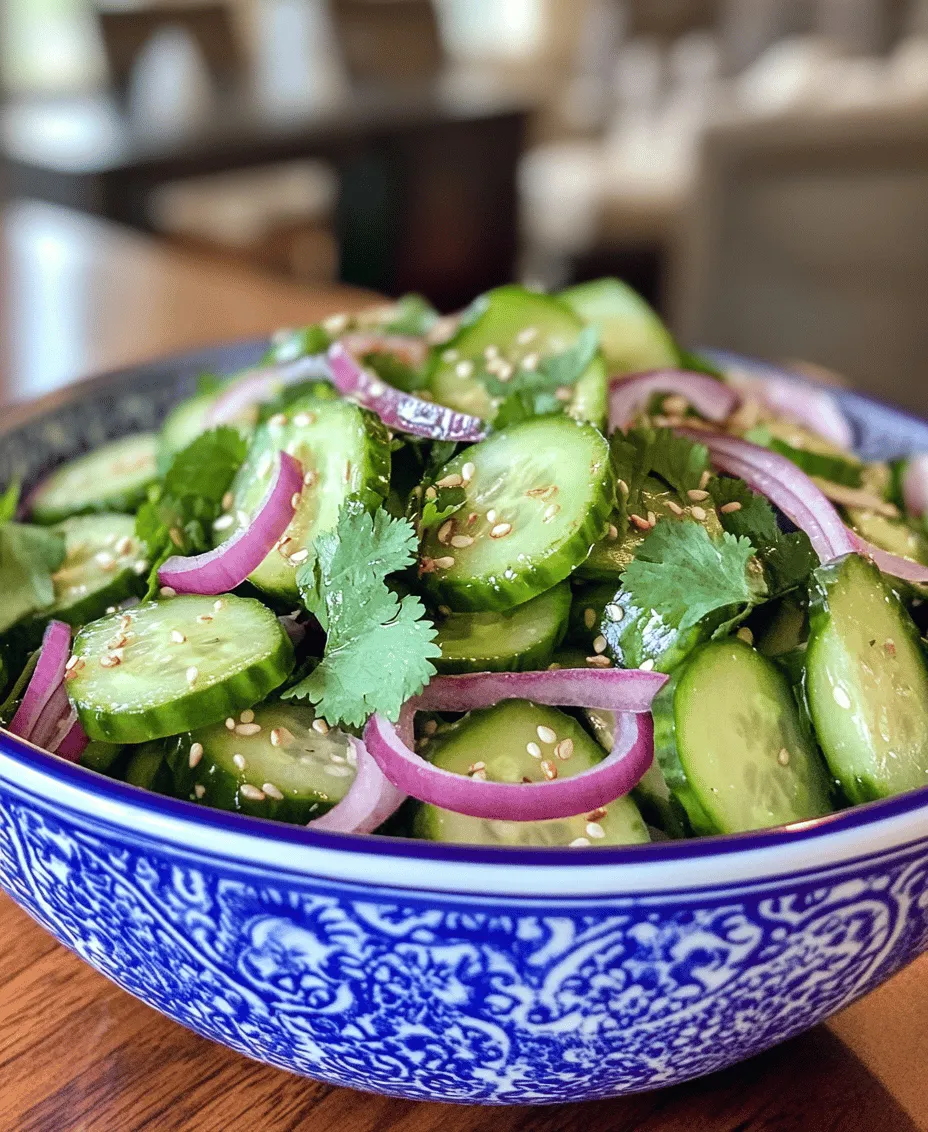 Crunchy Asian Cucumber Salad Delight is a vibrant and refreshing dish that embodies the essence of Asian cuisine. Known for its crisp textures and zesty flavors, this salad has become a favorite among food enthusiasts. The appeal lies not only in its taste but also in its ability to showcase fresh, high-quality ingredients that are staples in many Asian dishes. In a world where health-conscious eating is gaining prominence, this salad emerges as a perfect choice loaded with nutrients and flavor.