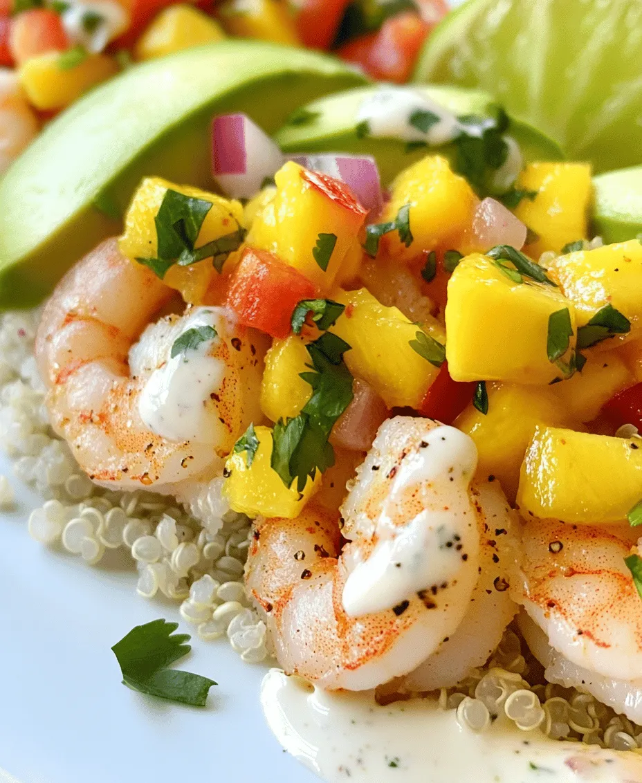 Imagine a dish that combines succulent shrimp, creamy avocado, and a vibrant tropical mango salsa, all nestled in a bowl that feels like a mini-vacation for your taste buds. The Shrimp & Avocado Bliss Bowls with Tropical Mango Salsa is not just a meal; it's an experience that transports you to sun-soaked beaches and lush tropical gardens. This recipe is perfect for warm days when you crave something light yet satisfying, and its vibrant colors make it as appealing to the eyes as it is to the palate.