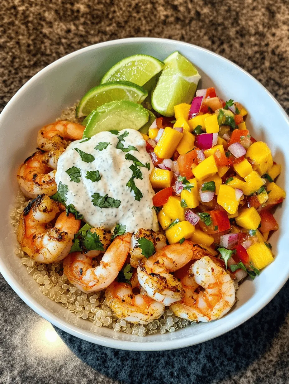 Imagine a dish that combines succulent shrimp, creamy avocado, and a vibrant tropical mango salsa, all nestled in a bowl that feels like a mini-vacation for your taste buds. The Shrimp & Avocado Bliss Bowls with Tropical Mango Salsa is not just a meal; it's an experience that transports you to sun-soaked beaches and lush tropical gardens. This recipe is perfect for warm days when you crave something light yet satisfying, and its vibrant colors make it as appealing to the eyes as it is to the palate.