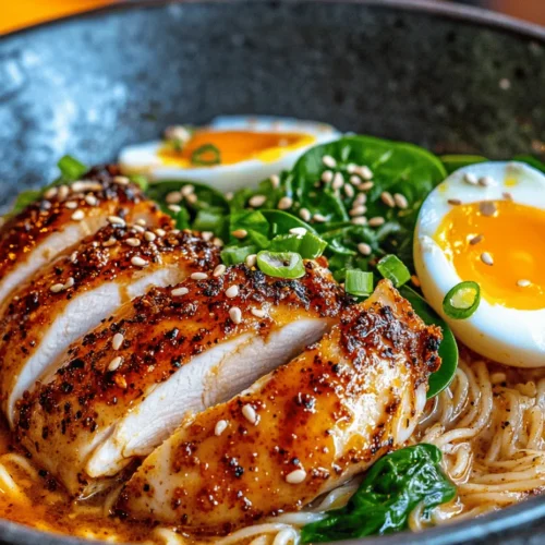 Ramen, a dish that has transcended its humble beginnings in Japan, has become a beloved staple in many cultures around the world. Its warm, comforting broth, paired with tender noodles and an array of toppings, makes it a go-to meal for countless enthusiasts. Among the myriad of ramen recipes, one that stands out for its bold flavors and creamy texture is the Fiery Chicken Ramen with Creamy Garlic Sauce. This dish is not just a meal; it’s an experience that caters to spice aficionados and comfort food lovers alike.