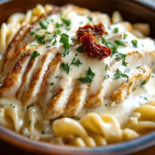 If you're on the hunt for a comforting dish that warms the heart and satisfies the palate, look no further than Creamy Garlic Butter Chicken & Rotini in Parmesan Sauce. This delightful pasta dish effortlessly marries tender chicken, perfectly cooked rotini pasta, and a rich, creamy sauce that will leave you craving more. With its layers of flavor, this recipe is ideal for family dinners, cozy nights in, or any occasion where you want to impress your guests with minimal effort.