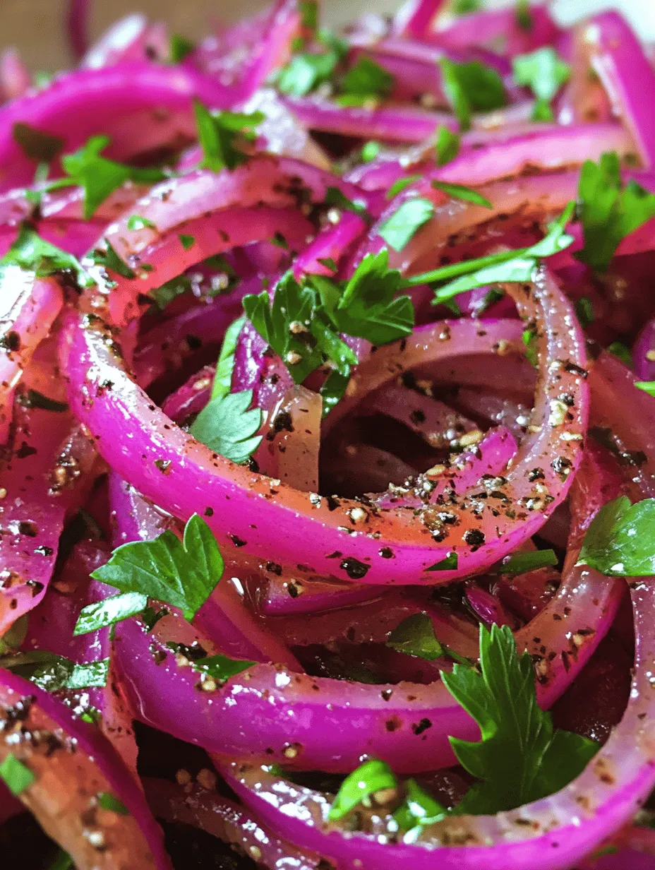 If you're looking to elevate your meals with a burst of flavor and a touch of brightness, tangy sumac onions are the perfect addition to your table. This delightful condiment, which beautifully marries the sharpness of red onions with the zesty notes of sumac, adds a refreshing twist to a variety of dishes. Whether you're dressing up a salad, enhancing your grilled meats, or simply looking for a vibrant topping for your sandwiches, these onions deliver both taste and visual appeal.