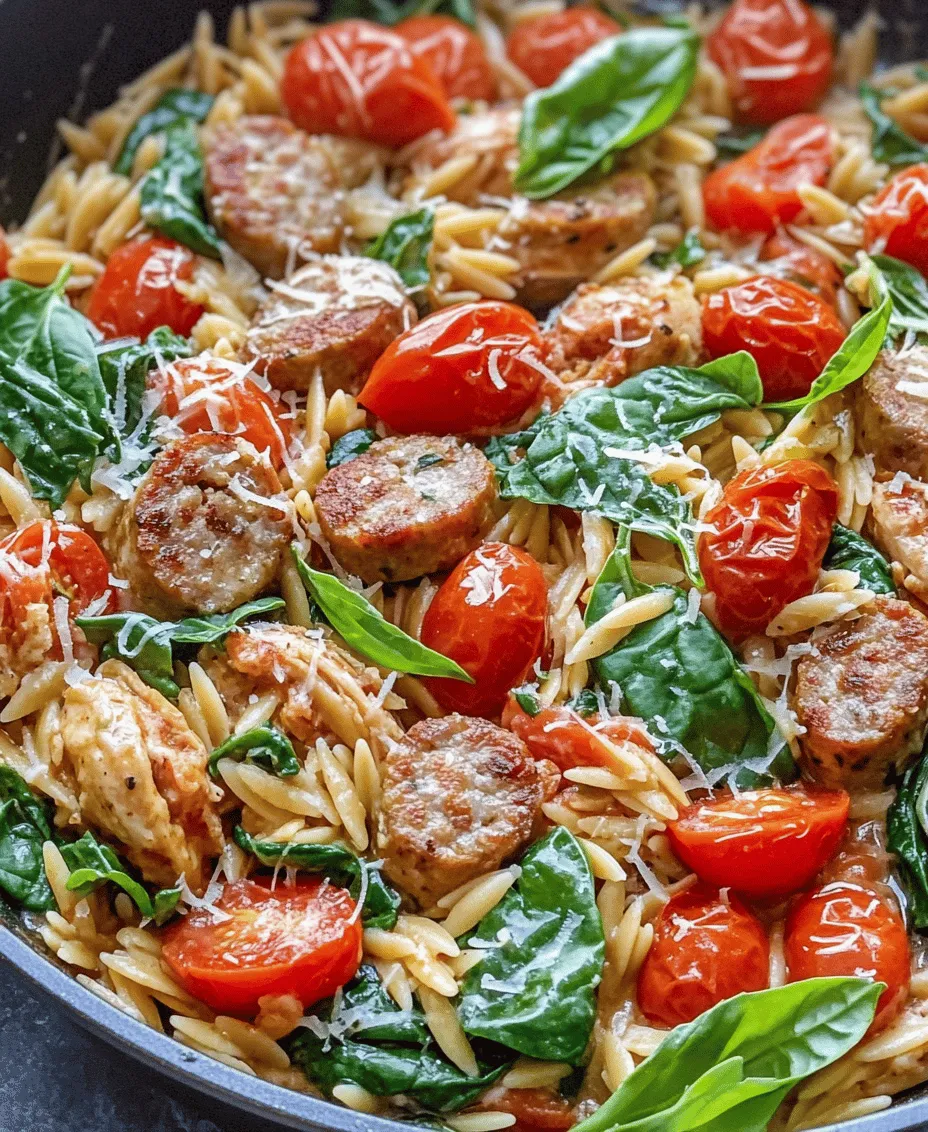 In the realm of quick and delicious weeknight dinners, the Creamy Chicken Sausage Orzo Skillet stands out as a shining star. This dish not only delights the palate but also offers an enticing blend of flavors and textures that make it a go-to meal for busy families and culinary enthusiasts alike. Imagine tender bites of chicken sausage mingling with creamy orzo, vibrant cherry tomatoes, and fresh spinach, all cooked in one skillet to create a comforting, satisfying dish that’s ready in a flash.