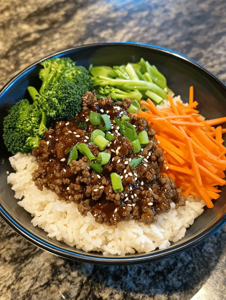 Korean cuisine has gained immense popularity worldwide, captivating palates with its bold flavors, vibrant colors, and rich culinary heritage. Characterized by a unique blend of savory, sweet, spicy, and sour elements, Korean dishes offer a delightful experience that appeals to food lovers of all backgrounds. One standout dish that embodies these characteristics is the Korean Ground Beef Bowl. This dish is not only delicious but also incredibly easy to prepare, making it perfect for busy weeknight dinners or meal prep sessions.