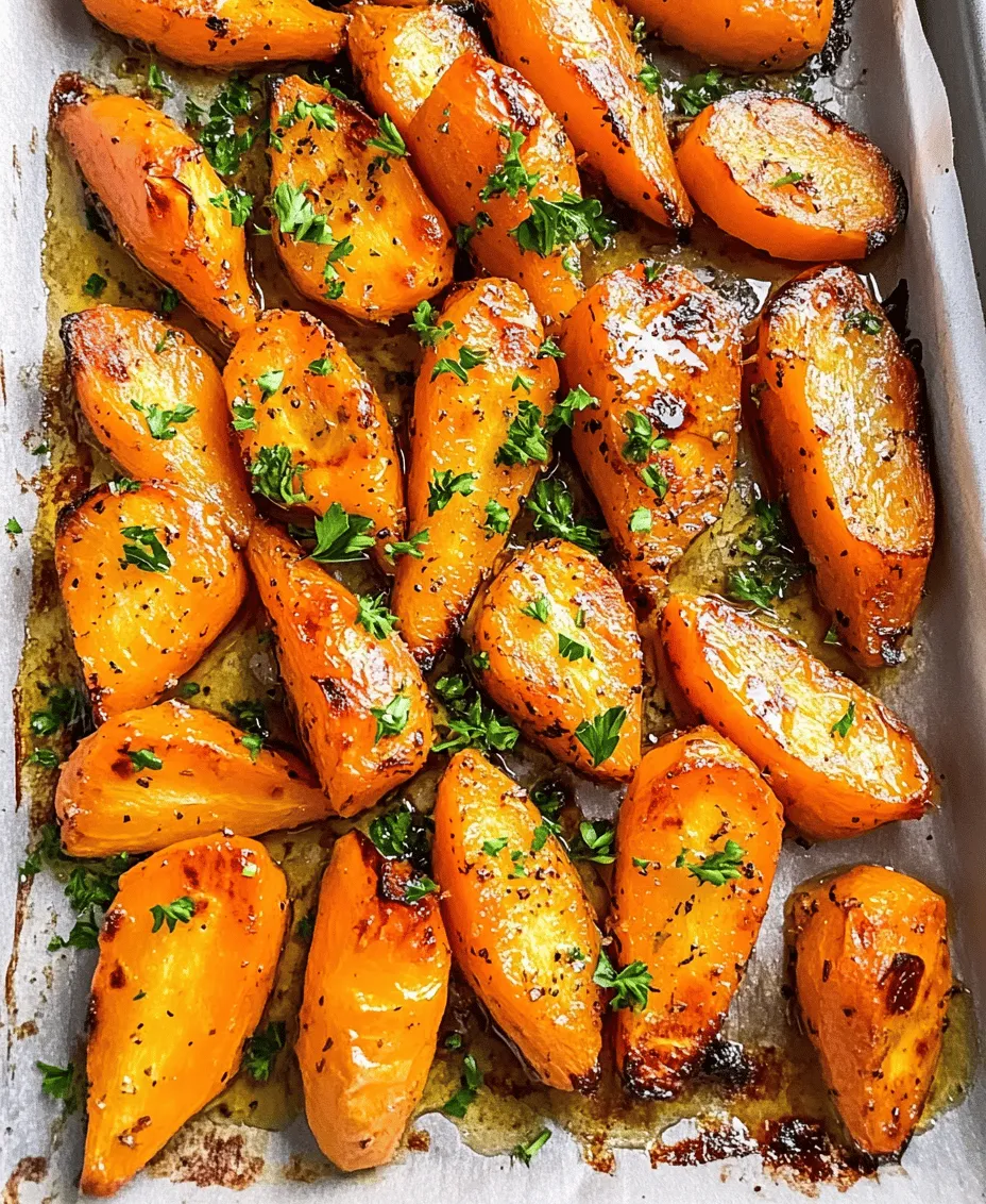 Honey Garlic Butter Roasted Carrots are a delightful side dish that brings together the sweet, tangy flavors of honey and the rich aroma of garlic, all enveloped in the creamy goodness of butter. This dish perfectly captures the essence of simplicity in cooking while delivering a burst of flavor that is sure to impress family and friends alike. Whether served at a holiday dinner, a casual weeknight meal, or as part of a festive gathering, these roasted carrots are a versatile addition to any table.
