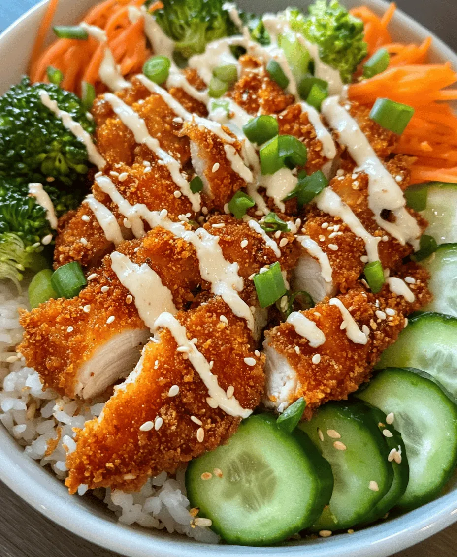 The Bang Bang Chicken Bowl is a vibrant and enticing dish that has captured the hearts of food enthusiasts worldwide. Originating from Asian cuisine, this meal showcases a delightful combination of tender chicken, fresh vegetables, and a zesty, spicy creamy dressing that tantalizes the taste buds. Its roots lie in the popular Bang Bang Chicken appetizer, which features crispy chicken pieces coated in a sweet and spicy sauce. Over time, this dish has evolved into a wholesome bowl meal, making it not only a delicious option for casual dining but also a nutritious choice for those looking to incorporate more wholesome ingredients into their meals.