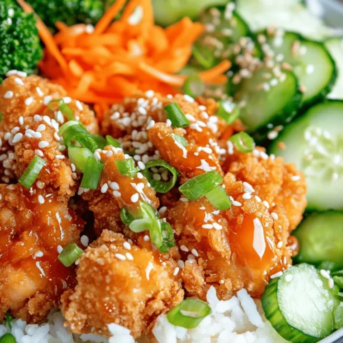The Bang Bang Chicken Bowl is a vibrant and enticing dish that has captured the hearts of food enthusiasts worldwide. Originating from Asian cuisine, this meal showcases a delightful combination of tender chicken, fresh vegetables, and a zesty, spicy creamy dressing that tantalizes the taste buds. Its roots lie in the popular Bang Bang Chicken appetizer, which features crispy chicken pieces coated in a sweet and spicy sauce. Over time, this dish has evolved into a wholesome bowl meal, making it not only a delicious option for casual dining but also a nutritious choice for those looking to incorporate more wholesome ingredients into their meals.