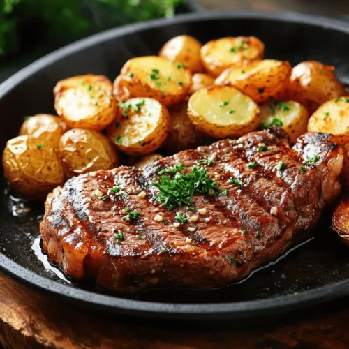 Experience the perfect harmony of flavors and textures with this Sizzling Garlic Butter Steak and Potatoes Skillet. This dish not only features tender sirloin steak but also crispy baby potatoes, all tossed together in a rich garlic butter sauce. Ideal for a weeknight dinner or a special occasion, this recipe serves up a satisfying meal that is both quick to prepare and deliciously comforting. With the right combination of ingredients and cooking techniques, you can achieve a mouthwatering dish that will impress family and friends alike. In this article, we will delve into the details of this recipe, from ingredient selection to cooking techniques, ensuring you achieve the best results every time.