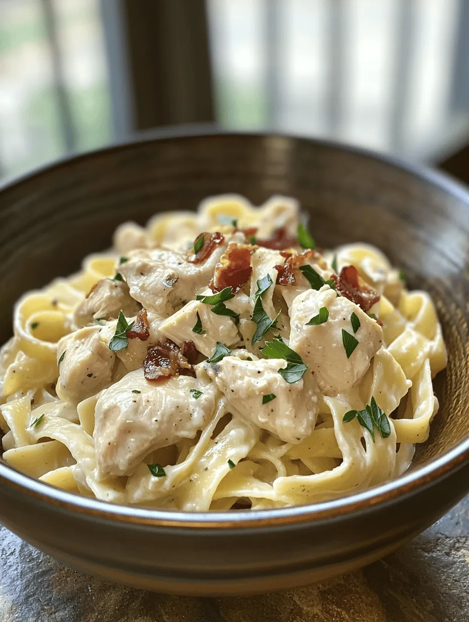 Chicken Carbonara is a delightful twist on the classic Italian dish that has captured the hearts and stomachs of food lovers around the globe. Originating from the Lazio region of Italy, traditional Carbonara is known for its rich, creamy sauce, made with eggs and cheese, tossed with pasta and accented by the savory flavors of cured pork. This dish has earned its reputation as comfort food, often synonymous with hearty meals that warm the soul and evoke the feeling of home-cooked goodness.
