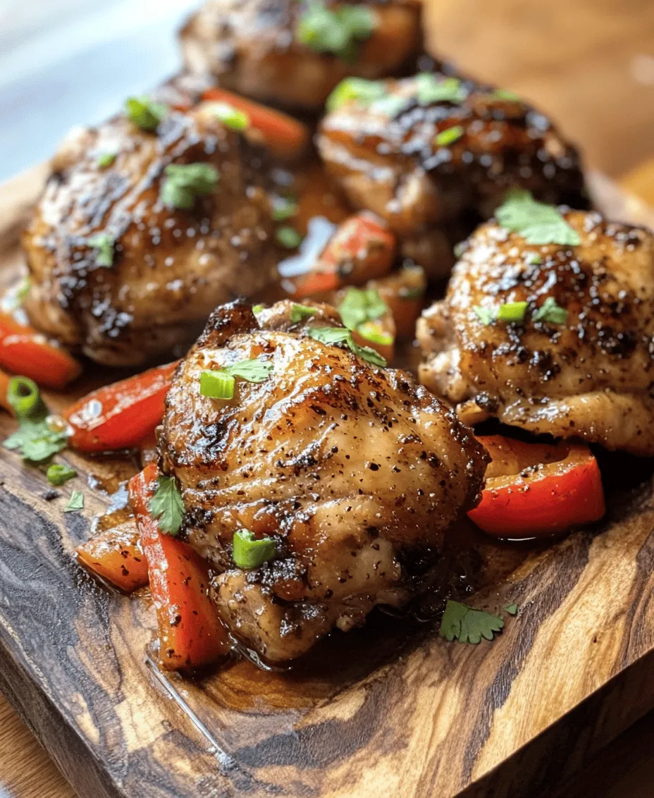 If you're looking to elevate your dinner experience with a dish that's both bold and satisfying, look no further than <strong>Spicy Black Pepper Chicken Delight</strong>. This tantalizing recipe is perfect for those who crave a little heat in their meals without compromising on taste. The delightful combination of tender chicken, aromatic spices, and vibrant vegetables creates a dish that is not only visually appealing but also packed with flavor.” /></p>
</p>
<h3>Detailed Instructions on Cooking the Chicken</h3>
</p>
<p>To create the perfect Spicy Black Pepper Chicken Delight, the cooking method is essential. Begin by ensuring your chicken is cut into bite-sized pieces, ideally uniform in size, to ensure even cooking. Heat a large skillet or wok over medium-high heat and add a tablespoon of vegetable oil. Allow the oil to heat until it shimmers, indicating it’s ready for cooking.</p>
</p>
<p>Once the oil is hot, carefully add the marinated chicken pieces to the skillet. It’s crucial not to overcrowd the pan, as this can lead to steaming rather than browning. If necessary, cook the chicken in batches. Sauté the chicken for about 5-7 minutes, turning occasionally until it develops a beautiful golden-brown crust.</p>
</p>
<p><strong>Optimal Heat Settings for Browning</strong></p>
</p>
<p>For optimal browning, maintain a medium-high heat. If the heat is too low, the chicken will cook through without achieving that rich, caramelized exterior. Conversely, if the heat is too high, the chicken may burn before it is fully cooked. Keep a close eye on the chicken and adjust the heat as needed to ensure it browns evenly without scorching.</p>
</p>
<p><strong>Signs to Look for to Ensure the Chicken is Fully Cooked</strong></p>
</p>
<p>To ensure the chicken is fully cooked, look for a few key indicators:</p>
<p>1. The chicken should have a golden-brown exterior.</p>
<p>2. The juices should run clear when the chicken is pierced with a fork.</p>
<p>3. The internal temperature should reach 165°F (75°C) when measured with a meat thermometer.</p>
</p>
<p>Once the chicken is cooked through, remove it from the skillet and set it aside, allowing the residual heat to continue cooking it slightly while you prepare the vegetables.</p>
</p>
<h3>Incorporating Vegetables for Texture and Nutrition</h3>
</p>
<p>Adding bell peppers to your Spicy Black Pepper Chicken Delight not only enhances the dish’s visual appeal but also contributes essential nutrients and a delightful crunch. When the chicken is nearly finished cooking, it’s time to introduce the bell peppers.</p>
</p>
<p><strong>Timing and Method for Adding Bell Peppers</strong></p>
</p>
<p>After removing the chicken from the skillet, add another tablespoon of oil if necessary. Add sliced bell peppers to the hot skillet and sauté for about 3-4 minutes. The goal is to soften them slightly while retaining their vibrant color and a satisfying crispness.</p>
</p>
<p><strong>Benefits of Including Vegetables in the Dish</strong></p>
</p>
<p>Incorporating bell peppers not only boosts the overall flavor profile but also adds vital vitamins and minerals. Bell peppers are rich in vitamin C, which supports the immune system, and they provide fiber, which is beneficial for digestion. Using a mix of red, yellow, and green peppers can enhance the dish’s nutritional value and visual appeal.</p>
</p>
<p><strong>Tips for Achieving the Perfect Crunch in Bell Peppers</strong></p>
</p>
<p>To achieve that perfect crunch, avoid overcooking the bell peppers. Sauté them just until they start to become tender, ensuring they still have some firmness. You can also add a splash of water or chicken broth to the pan during cooking, which creates steam and helps soften the peppers without losing their crispness.</p>
</p>
<h3>Finishing Touches: Enhancing Flavor with Green Onions and Sesame Oil</h3>
</p>
<p>Once the bell peppers are cooked to perfection, it’s time to bring everything together. Return the cooked chicken to the skillet, mixing well with the vegetables. This is the perfect moment to add the finishing touches.</p>
</p>
<p><strong>The Importance of Adding Green Onions at the End for Freshness</strong></p>
</p>
<p>Chop a handful of green onions and sprinkle them over the chicken and bell peppers right before serving. Adding green onions at the end preserves their fresh flavor and bright color, enhancing the overall dish. The slight oniony bite they provide rounds out the flavors beautifully.</p>
</p>
<p><strong>Role of Sesame Oil in Rounding Out the Flavors</strong></p>
</p>
<p>Drizzle a teaspoon of sesame oil over the finished dish. Sesame oil adds a nutty richness that complements the spice of black pepper and the sweetness of the bell peppers. It’s a small addition that makes a significant impact on the flavor profile.</p>
</p>
<p><strong>How to Adjust Seasoning Effectively</strong></p>
</p>
<p>Before serving, taste the dish and adjust the seasoning if needed. If you prefer a spicier kick, consider adding more black pepper or a splash of soy sauce for added umami. Remember that the flavors will deepen as the dish sits, so it’s best to err on the side of caution with additional seasonings.</p>
</p>
<h3>Serving Suggestions: Pairing the Dish</h3>
</p>
<p>For a well-rounded meal, consider serving Spicy Black Pepper Chicken Delight alongside steamed jasmine rice or noodles. Both options can help absorb the dish’s bold flavors and provide a satisfying base.</p>
</p>
<p><strong>How to Present the Dish for an Appealing Visual Effect</strong></p>
</p>
<p>When plating, use a large serving bowl to allow the vibrant colors of the chicken and bell peppers to shine. Garnish with additional chopped green onions for a pop of color and freshness. A sprinkle of sesame seeds could also enhance the visual appeal while adding a subtle crunch.</p>
</p>
<p><strong>Suggestions for Variations and Additions</strong></p>
</p>
<p>Feel free to customize this dish to suit your preferences. You can easily add other vegetables such as snap peas, broccoli, or carrots for additional nutrition and texture. If you’d like to incorporate more protein, consider adding tofu or shrimp, which will pair beautifully with the existing flavors.</p>
</p>
<h3>Nutritional Information</h3>
</p>
<p>Understanding the nutritional benefits of Spicy Black Pepper Chicken Delight can help you appreciate this dish even more. This recipe is not only delicious but also packed with essential nutrients.</p>
</p>
<p><strong>Overview of Nutritional Benefits of the Dish</strong></p>
</p>
<p>This dish is an excellent source of lean protein from the chicken, which is vital for muscle repair and growth. The bell peppers contribute a significant amount of vitamins A and C, which are important for skin health and immune function.</p>
</p>
<p><strong>Breakdown of Calories, Protein, and Essential Nutrients per Serving</strong></p>
</p>
<p>A typical serving of Spicy Black Pepper Chicken Delight (approximately 1 cup) contains roughly:</p>
<p>– Calories: 350</p>
<p>– Protein: 30 grams</p>
<p>– Carbohydrates: 25 grams</p>
<p>– Fiber: 3 grams</p>
<p>– Sugars: 5 grams</p>
<p>– Fat: 15 grams (primarily from the oil and sesame oil)</p>
</p>
<p><strong>Discussion on the Balance of Flavors and Health Aspects</strong></p>
</p>
<p>The balance of flavors in this dish—spicy, savory, and slightly sweet from the bell peppers—makes it incredibly satisfying. The combination of protein and vegetables not only makes this dish hearty but also ensures it is nutrient-dense, making it a fantastic choice for a balanced meal.</p>
</p>
<h3>Conclusion</h3>
</p>
<p>In conclusion, Spicy Black Pepper Chicken Delight is a simple yet flavorful dish that can easily become a staple in your weeknight dinner rotation. With its perfectly cooked chicken, vibrant bell peppers, and fresh green onions, this recipe showcases how easy it can be to prepare a meal that is both delicious and nutritious.</p>
</p>
<p>The ease of preparation, combined with the ability to customize the dish to your tastes, makes it an ideal recipe for both novice and experienced cooks alike. We encourage you to try this recipe for a satisfying meal experience that will leave your taste buds dancing with joy. Enjoy the cooking process, and savor every delicious bite!</p>
<div id=