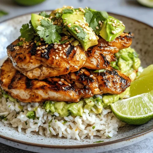 Welcome to the culinary world of the Honey Lime Chicken & Avocado Rice Stack, a dish that marries the sweetness of honey with the zesty brightness of lime, creating a flavor profile that is both refreshing and satisfying. This recipe is not just a feast for the palate; it is an inviting visual masterpiece that layers colorful ingredients to create a stunning and healthy meal.