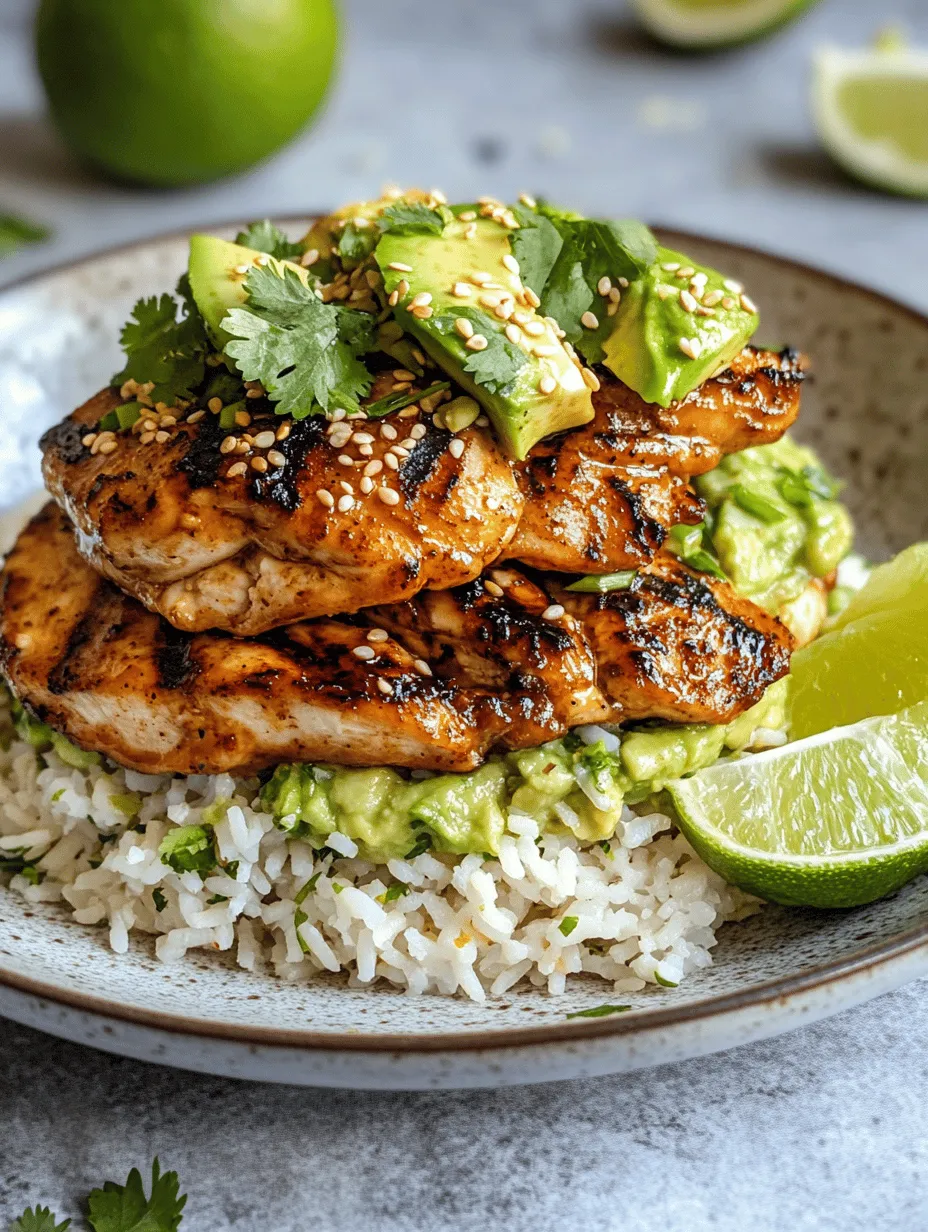 Welcome to the culinary world of the Honey Lime Chicken & Avocado Rice Stack, a dish that marries the sweetness of honey with the zesty brightness of lime, creating a flavor profile that is both refreshing and satisfying. This recipe is not just a feast for the palate; it is an inviting visual masterpiece that layers colorful ingredients to create a stunning and healthy meal.
