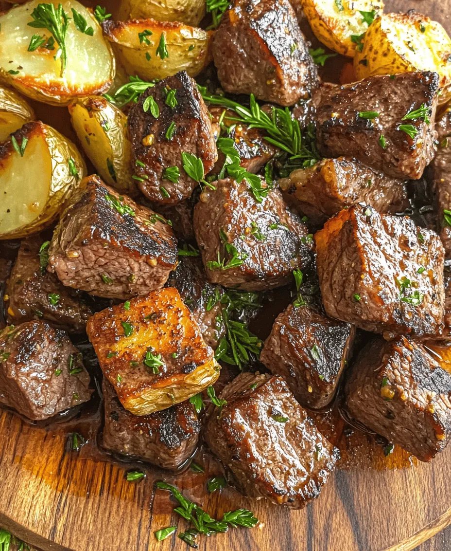 Are you looking for a dish that combines mouthwatering flavor with an irresistible crunch? Look no further than Sizzling Garlic Butter Steak Bites & Crispy Potatoes. This recipe promises to be a showstopper on your dinner table, whether it's a casual weeknight meal or a special occasion. The combination of juicy, tender steak bites seared to perfection, paired with golden, crispy potatoes, creates a symphony of flavors and textures that will leave everyone at the table craving more.