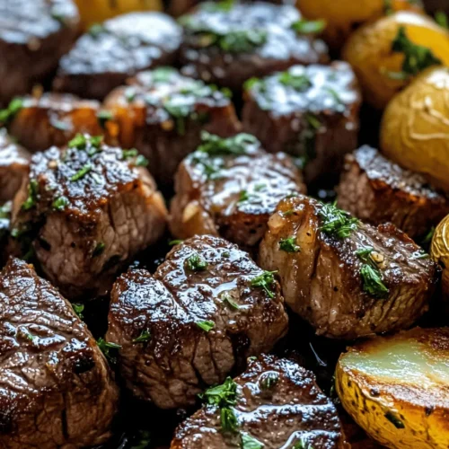 Are you looking for a dish that combines mouthwatering flavor with an irresistible crunch? Look no further than Sizzling Garlic Butter Steak Bites & Crispy Potatoes. This recipe promises to be a showstopper on your dinner table, whether it's a casual weeknight meal or a special occasion. The combination of juicy, tender steak bites seared to perfection, paired with golden, crispy potatoes, creates a symphony of flavors and textures that will leave everyone at the table craving more.