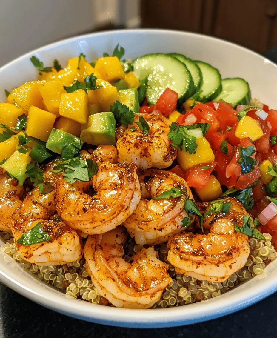 In today’s culinary journey, we delve into the vibrant flavors and textures of Shrimp & Avocado Bowls with Mango Salsa & Lime-Chili Sauce. This dish not only showcases the succulent taste of shrimp, but also brings together the creamy richness of avocados, the sweetness of mangoes, and a zesty kick from lime. Perfect for a healthy lunch or a light dinner, this meal is packed with nutrients and bursting with flavor. The combination of ingredients creates a delightful contrast of tastes and textures, making it a favorite among seafood lovers and health enthusiasts alike.
