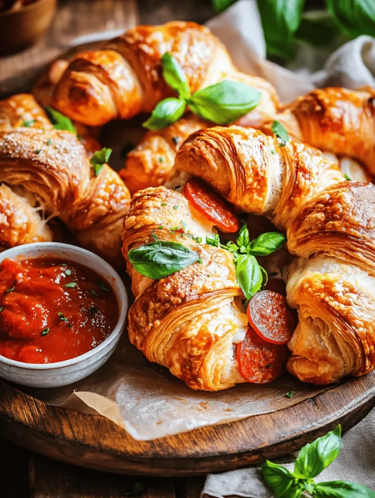 If you're craving a quick snack or an exciting appetizer that combines flaky pastry with savory Italian flavors, look no further than Mozzarella Pepperoni Croissant Rolls. This delectable dish marries the buttery richness of croissant dough with the classic, mouthwatering flavors of mozzarella and pepperoni, delivering a culinary experience that is both comforting and indulgent.