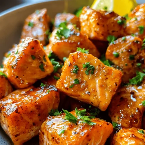 Welcome to a culinary adventure that combines the best of both worlds: sweet and spicy flavors that tantalize the taste buds. This Sweet & Spicy Hot Honey Salmon Bites recipe is a delightful way to enjoy the rich, buttery texture of salmon paired with the warm kick of spice and a luscious drizzle of hot honey. Whether you're looking for a quick weeknight meal, an impressive appetizer for your next gathering, or a unique dish for a special occasion, these salmon bites offer versatility and appeal that make them a must-try.