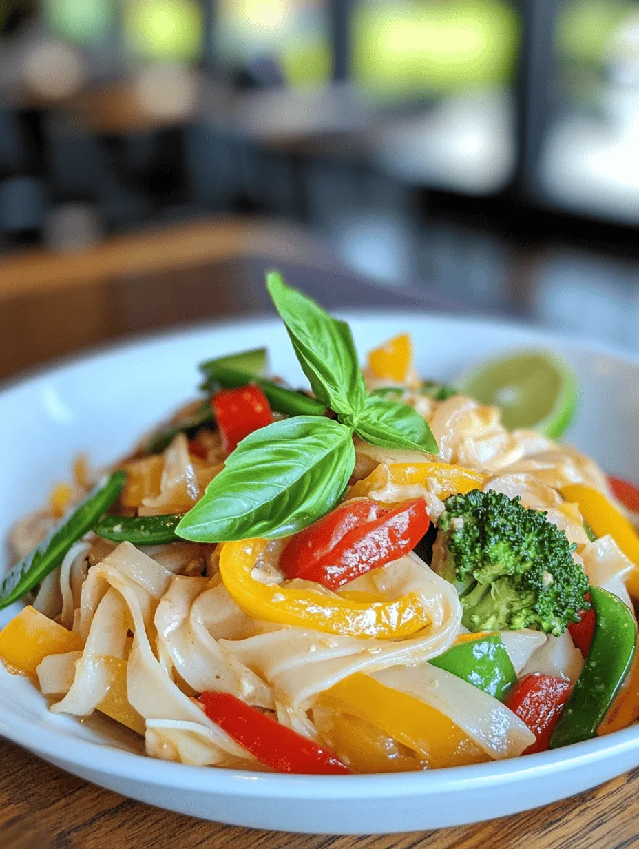 Drunken Noodles, known as "Pad Kee Mao" in Thai, is a beloved dish that has captured the hearts—and palates—of food enthusiasts around the world. Originating from the vibrant streets of Thailand, this stir-fried noodle dish boasts a perfect balance of bold flavors, fresh vegetables, and aromatic herbs, making it a staple in Thai cuisine. With its origins steeped in the lively culture of Thailand, Drunken Noodles has become synonymous with satisfying cravings for spicy, savory, and slightly sweet flavors, all wrapped up in a delightful noodle experience.