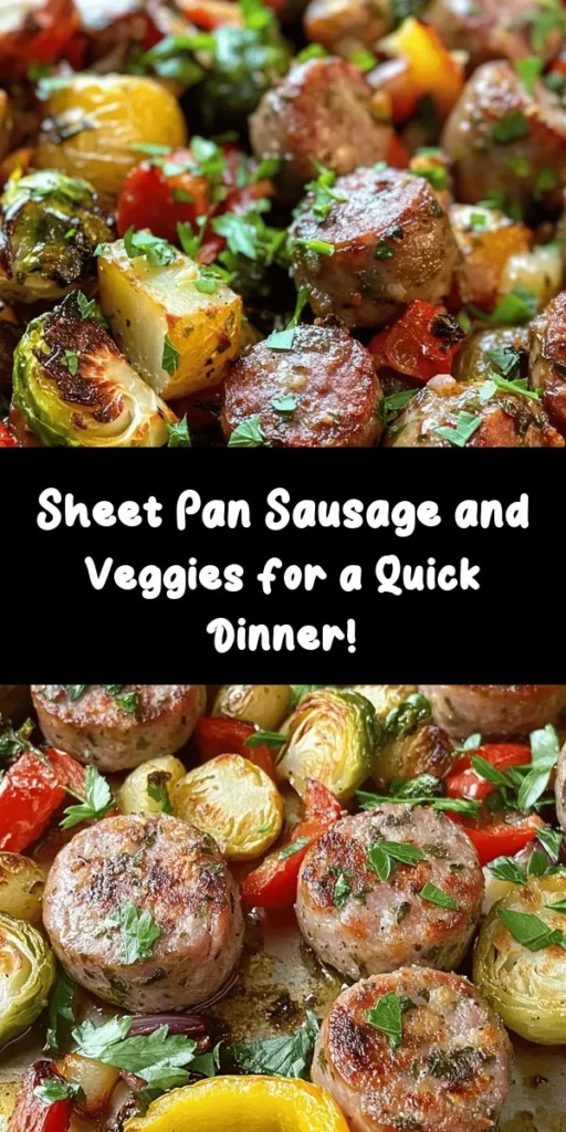 Transform your dinner routine with this Sausage & Veggie Delight—an easy and delicious sheet pan recipe! Featuring Italian sausage, crispy Brussels sprouts, colorful bell peppers, and tender baby potatoes, this dish is perfect for a quick weeknight meal. Simply toss everything together with olive oil and spices, roast, and enjoy! Don’t forget to garnish with parsley for a fresh touch. Enjoy every vibrant bite in just 45 minutes!
