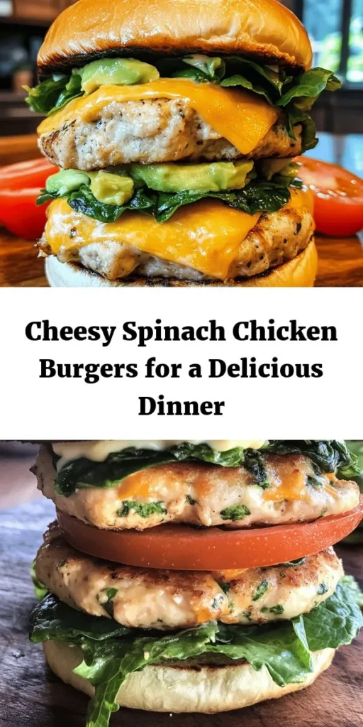 Try these delicious White Cheddar and Spinach Chicken Burgers for a healthier twist on a classic favorite! Packed with ground chicken, fresh spinach, and gooey white cheddar, these burgers are not only tasty but also easy to make. In just 30 minutes, you can whip up four juicy patties loaded with flavor. Perfect for a weeknight dinner or weekend gathering, serve them on toasted buns with your favorite toppings. Get ready to impress your family and friends!