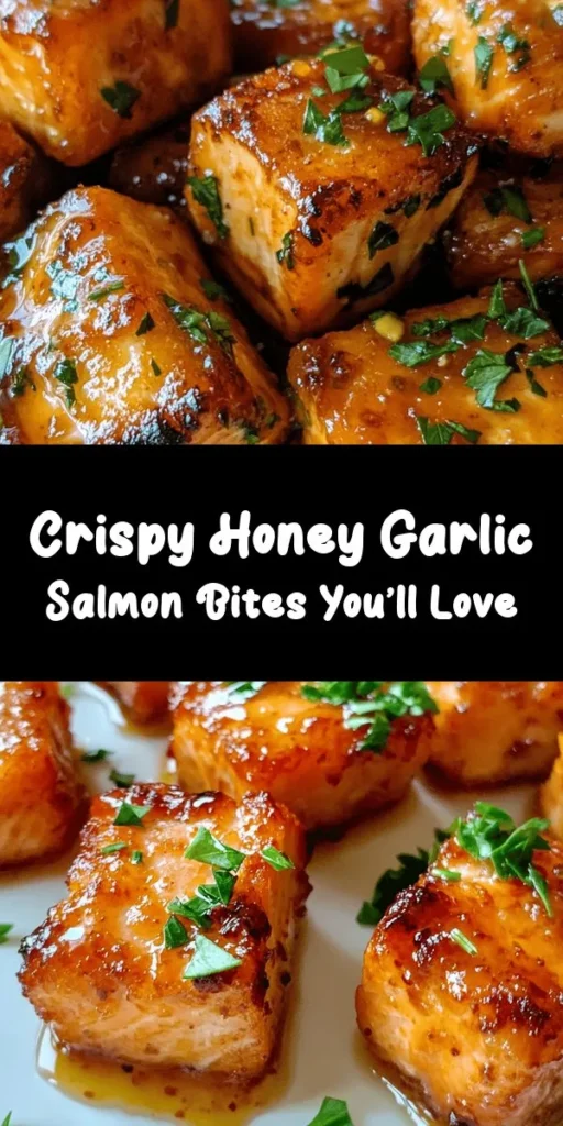 Savor the deliciousness of these Crispy Honey Garlic Salmon Bites! Perfect as an appetizer or a main dish, these bite-sized treats are made with tender salmon, coated in flour and panko for a satisfying crunch. The sweet and savory honey garlic sauce adds the perfect finishing touch. Quick to prepare in just 25 minutes, they’re great for weeknight dinners or entertaining guests. Don’t forget to garnish with fresh parsley for a pop of color!