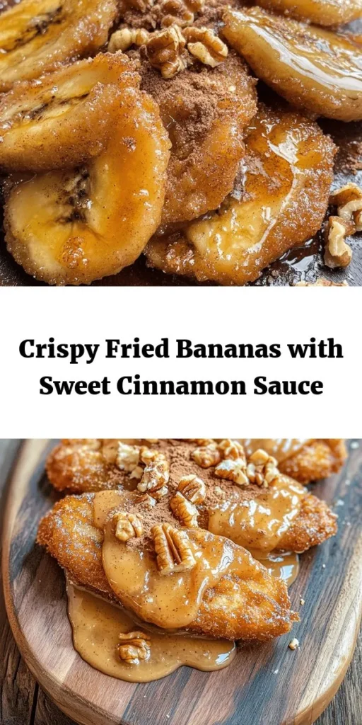 Indulge in the sweet delight of fried bananas with cinnamon butter sauce! This easy recipe combines crispy, golden banana slices with a rich, buttery sauce that's infused with cinnamon and brown sugar. Perfect for a quick dessert or a special brunch treat, these bananas are crispy on the outside and warm on the inside. Top with chopped walnuts or pecans for an extra crunch. Serve warm and enjoy this irresistible comfort food!