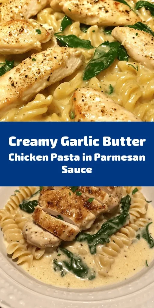 Indulge in the rich flavors of Creamy Garlic Butter Chicken and Rotini in Parmesan Sauce! This easy recipe combines tender chicken strips, al dente rotini, and a luscious garlic butter sauce, finished with fresh Parmesan and optional spinach for a pop of color. Perfect for a weeknight dinner, this dish is quick to prepare in just 30 minutes. Garnish with parsley for an extra touch and get ready to impress your family with a meal that’s both comforting and delicious!