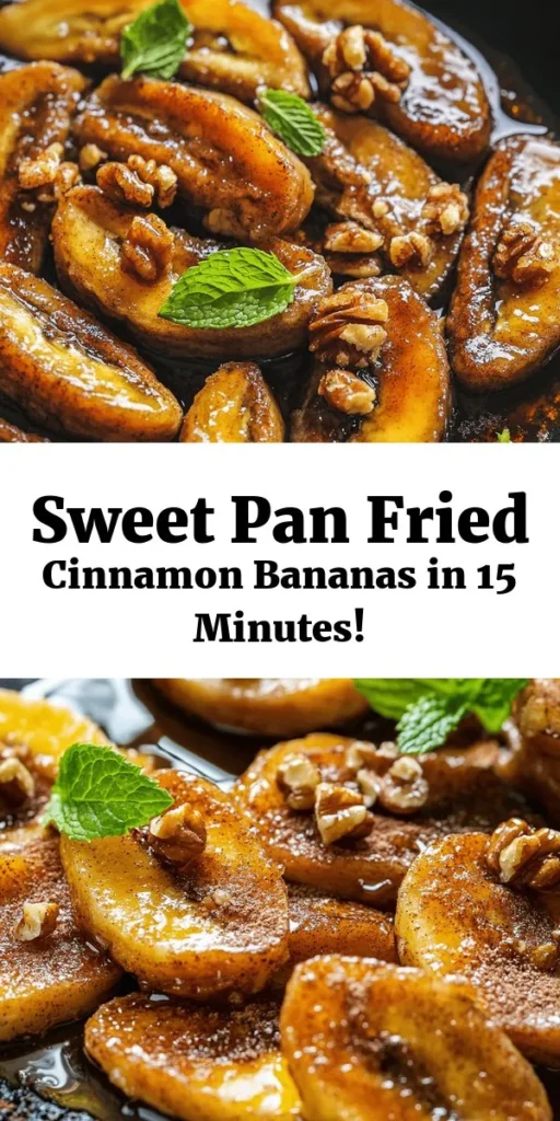 Indulge in these mouthwatering Pan Fried Cinnamon Bananas! With just a few simple ingredients, including ripe bananas, butter, brown sugar, and a sprinkle of cinnamon, you can create a deliciously sweet treat in under 15 minutes. Perfect for breakfast, dessert, or a snack, these caramelized bananas are sure to impress. Top with chopped walnuts or fresh mint for an extra touch. Try this easy recipe and enjoy the delightful flavors!