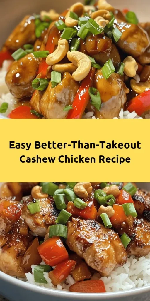 Dine in with this Better-Than-Takeout Cashew Chicken that's quick, easy, and packed with flavor! This dish features tender chicken thighs, crunchy cashews, and colorful bell peppers, all tossed in a tasty sauce. Perfectly served over steamed rice, it's a delightful way to enjoy your favorite takeout in the comfort of your home. With just 30 minutes from prep to plate, you'll have a satisfying meal that’s sure to impress!