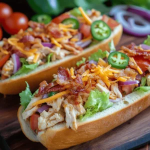 The Chopped Chicken Bacon Ranch Sub is a delightful culinary creation that has captivated sandwich lovers everywhere. This mouthwatering sub brings together the savory flavors of tender chicken, crispy bacon, and rich ranch dressing, all nestled within a soft, fresh sub roll. Whether you're enjoying a casual lunch at home, hosting a dinner gathering, or looking for a crowd-pleasing option at a barbecue, this sub is versatile enough to suit any occasion. Its combination of textures—from the crunch of the bacon to the creaminess of the ranch—ensures that every bite is a satisfying experience.