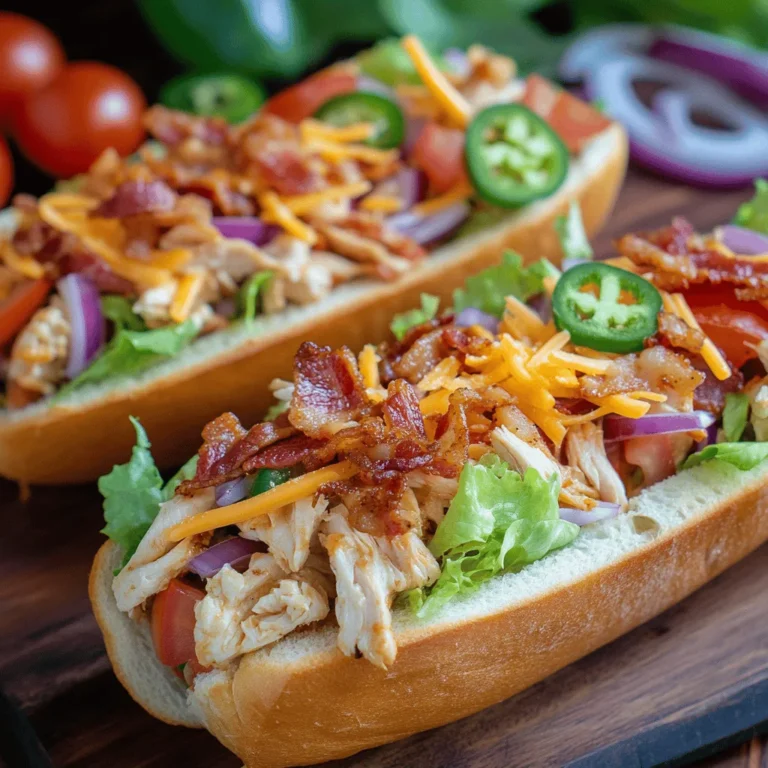 The Chopped Chicken Bacon Ranch Sub is a delightful culinary creation that has captivated sandwich lovers everywhere. This mouthwatering sub brings together the savory flavors of tender chicken, crispy bacon, and rich ranch dressing, all nestled within a soft, fresh sub roll. Whether you're enjoying a casual lunch at home, hosting a dinner gathering, or looking for a crowd-pleasing option at a barbecue, this sub is versatile enough to suit any occasion. Its combination of textures—from the crunch of the bacon to the creaminess of the ranch—ensures that every bite is a satisfying experience.