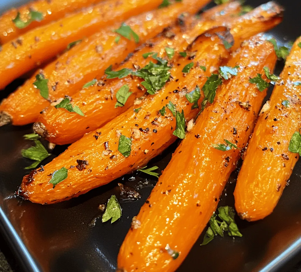Introducing a delightful side that adds both flavor and nutrition to any meal: Honey Garlic Butter Roasted Carrots. This vibrant dish combines the natural sweetness of carrots with the rich, savory notes of garlic and the subtle sweetness of honey, creating a unique harmony of flavors that will elevate any dining experience. Whether you are preparing an intimate family dinner or hosting a festive gathering, these roasted carrots are versatile enough to complement a wide range of main courses, from succulent roasted chicken to hearty vegetarian meals.