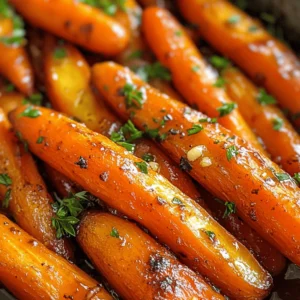 Introducing a delightful side that adds both flavor and nutrition to any meal: Honey Garlic Butter Roasted Carrots. This vibrant dish combines the natural sweetness of carrots with the rich, savory notes of garlic and the subtle sweetness of honey, creating a unique harmony of flavors that will elevate any dining experience. Whether you are preparing an intimate family dinner or hosting a festive gathering, these roasted carrots are versatile enough to complement a wide range of main courses, from succulent roasted chicken to hearty vegetarian meals.