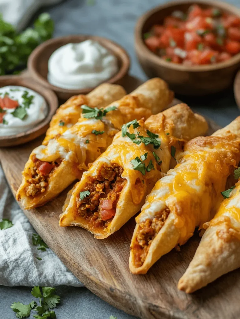 If you're on the hunt for a dish that captures the essence of Mexican cuisine while delivering the comforting satisfaction of cheesy snacks, look no further than Cheesy Taco Sticks Delight. This recipe combines the robust flavors of taco seasonings with the creamy goodness of melted cheese, all wrapped in a warm, golden crust. Perfect for gatherings, game days, or simply a fun family dinner, these cheesy taco sticks are sure to impress even the pickiest eaters.