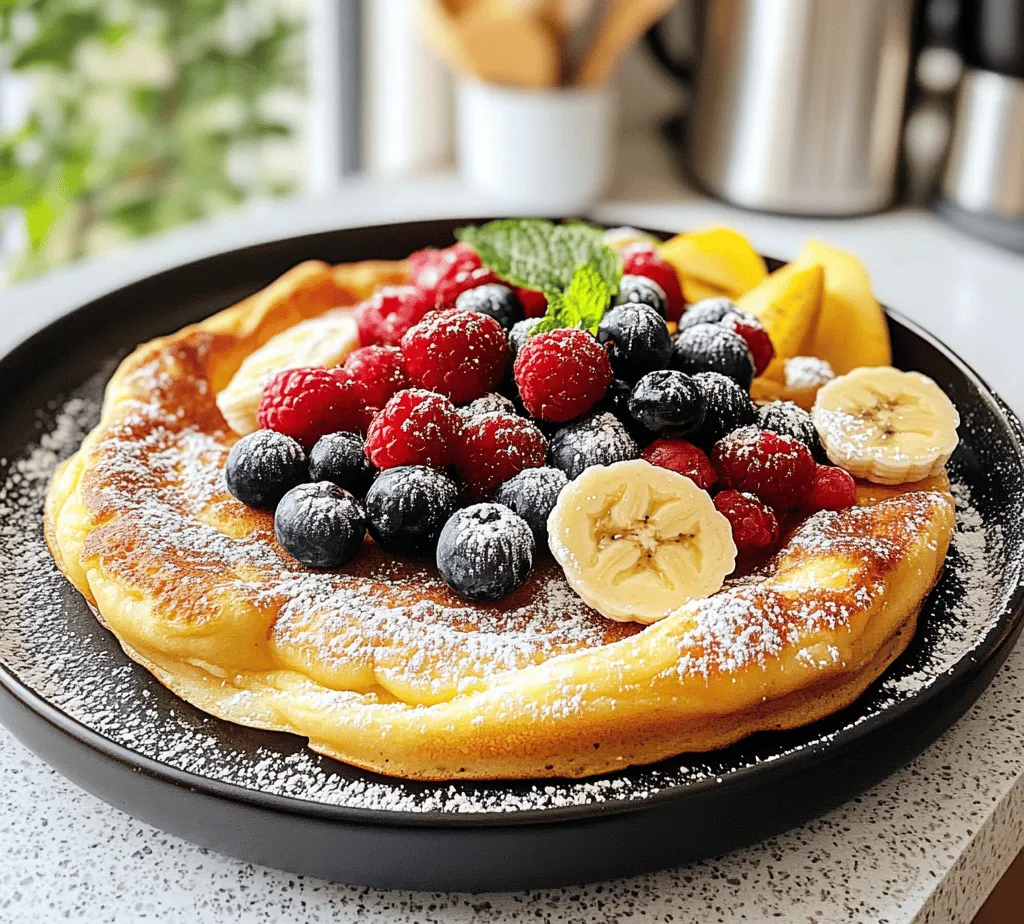 If you’re looking to elevate your breakfast game, a Fluffy Baked German Pancake may just be the dish you need. Unlike traditional pancakes that are cooked one by one on a griddle, the German pancake, also known as a Dutch baby, is baked in the oven. This unique cooking method results in a light, airy texture that rises beautifully, creating a stunning centerpiece for any breakfast table. Families and friends gather around this delightful dish, savoring its delicate flavor and impressive appearance.