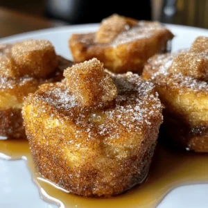 One of the highlights of the Cinnamon Sugar French Toast Muffins is undoubtedly the cinnamon sugar topping. This simple yet decadent mixture is a game changer that adds both flavor and visual appeal to your muffins. The combination of granulated sugar and fragrant cinnamon creates a delightful crunch that contrasts beautifully with the soft, fluffy interior of the muffins.