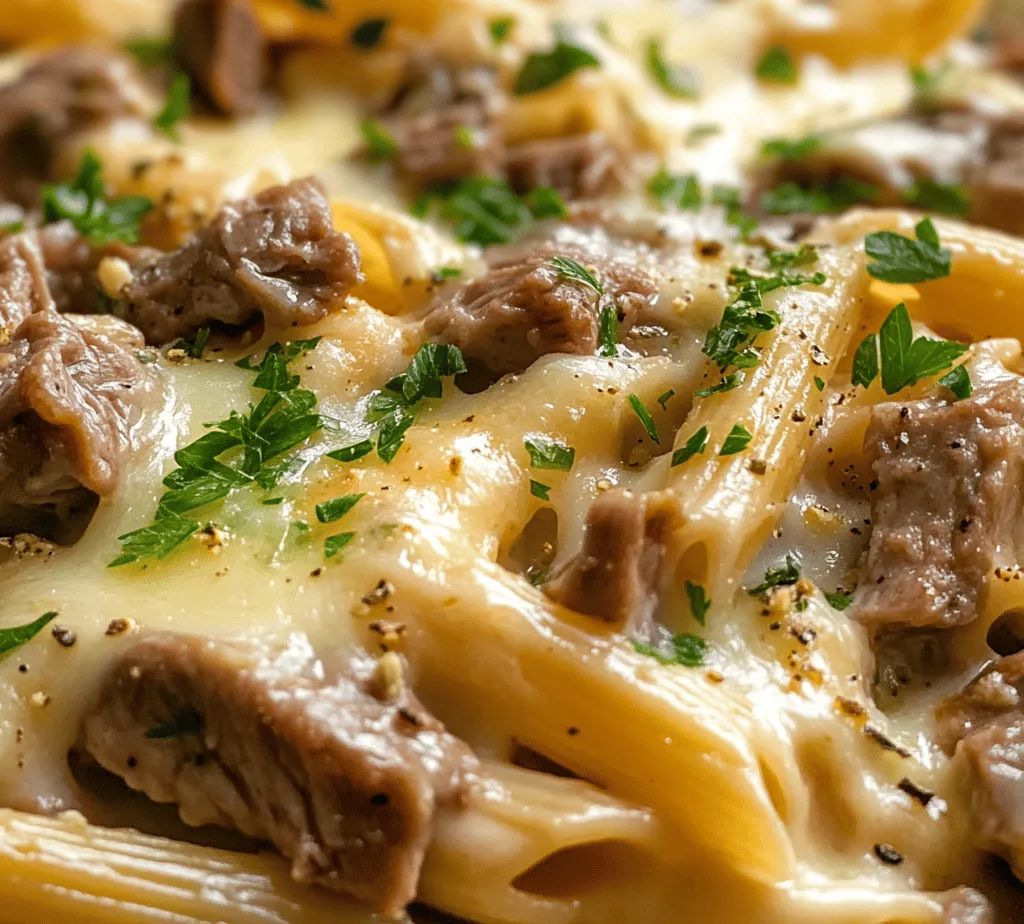 The culinary world is often defined by the beautiful fusion of flavors, and what better way to explore this than by combining two beloved comfort foods into one irresistibly delicious dish? The Philly cheesesteak and pasta are two staples in American cuisine that have captured the hearts—and appetites—of many. This Philly Cheese Steak Pasta recipe takes the iconic elements of a traditional cheesesteak and transforms them into a creamy, comforting pasta dish that is perfect for family dinners. The satisfaction of sinking your fork into a hearty plate of pasta, generously coated in a rich sauce and brimming with tender steak and vegetables, is an experience that brings everyone together around the table.