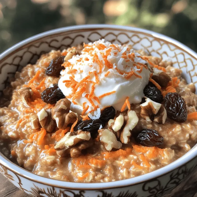 In the ever-evolving world of culinary creativity, the fusion of traditional desserts with healthier breakfast options has become a popular trend among food enthusiasts. The idea of starting your day with a dish that not only satisfies your taste buds but also nourishes your body is undoubtedly appealing. One such delightful creation is the Carrot Cake Oatmeal Delight—a recipe that embodies the essence of a beloved classic while offering a nutritious twist.