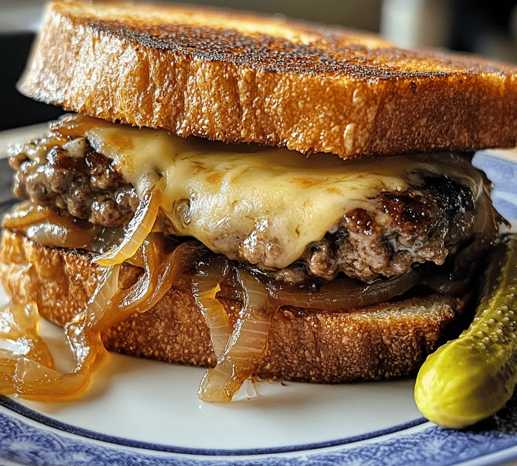 The Classic Patty Melt Delight is more than just a meal; it’s a delightful fusion of two beloved American comfort foods: the hamburger and the grilled cheese sandwich. This iconic dish takes the juicy, savory flavor of a beef patty and pairs it with the gooey richness of melted Swiss cheese, all topped with sweet, caramelized onions. Nestled between two slices of crispy rye bread, the Patty Melt is a culinary experience that satisfies cravings for both heartiness and comfort.