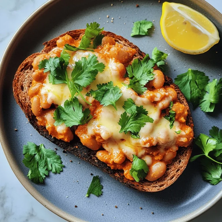 Cheesy Masala Beans on Toast is a delightful dish that perfectly embodies the essence of comfort food while introducing a medley of vibrant Indian flavors. This recipe showcases a unique fusion that combines the hearty goodness of beans with aromatic spices and the irresistible allure of melted cheese. Not only does this dish tantalize the taste buds, but it also offers a nourishing and satisfying meal option that can be enjoyed at any time of day—be it a hearty breakfast, a quick lunch, or a cozy dinner.
