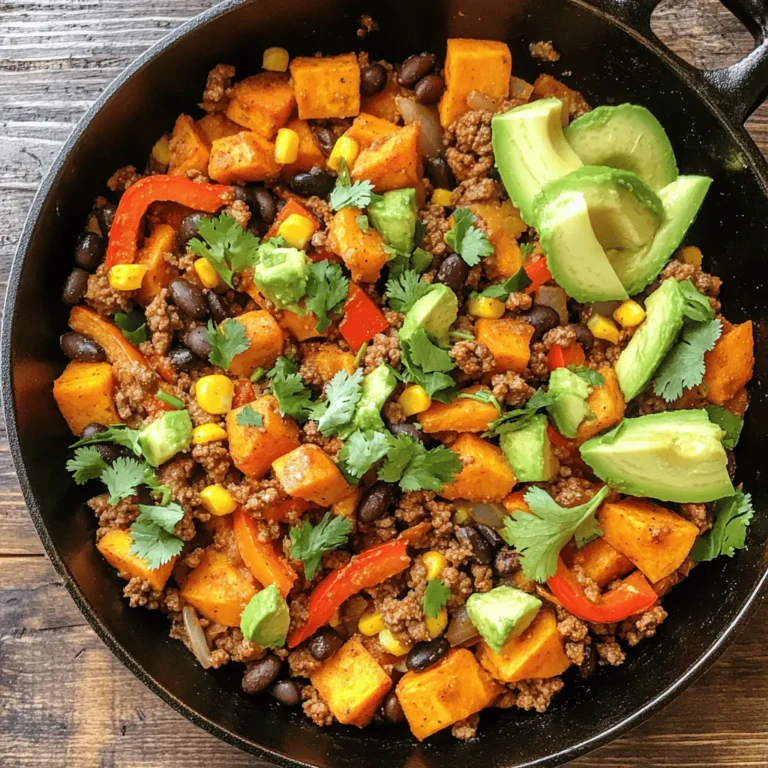 If you're in search of a hearty, nutritious meal that can be prepared in a single pan, look no further than the Southwest Ground Beef and Sweet Potato Skillet. This vibrant dish combines the rich flavors of seasoned ground beef, sweet potatoes, and an array of colorful vegetables, making it not only visually appealing but also a delight for your taste buds. In today's fast-paced world, one-pan meals have gained immense popularity, allowing home cooks to create satisfying dinners with minimal cleanup. This recipe embodies that convenience, making it an ideal choice for busy weeknights or leisurely weekend family gatherings.