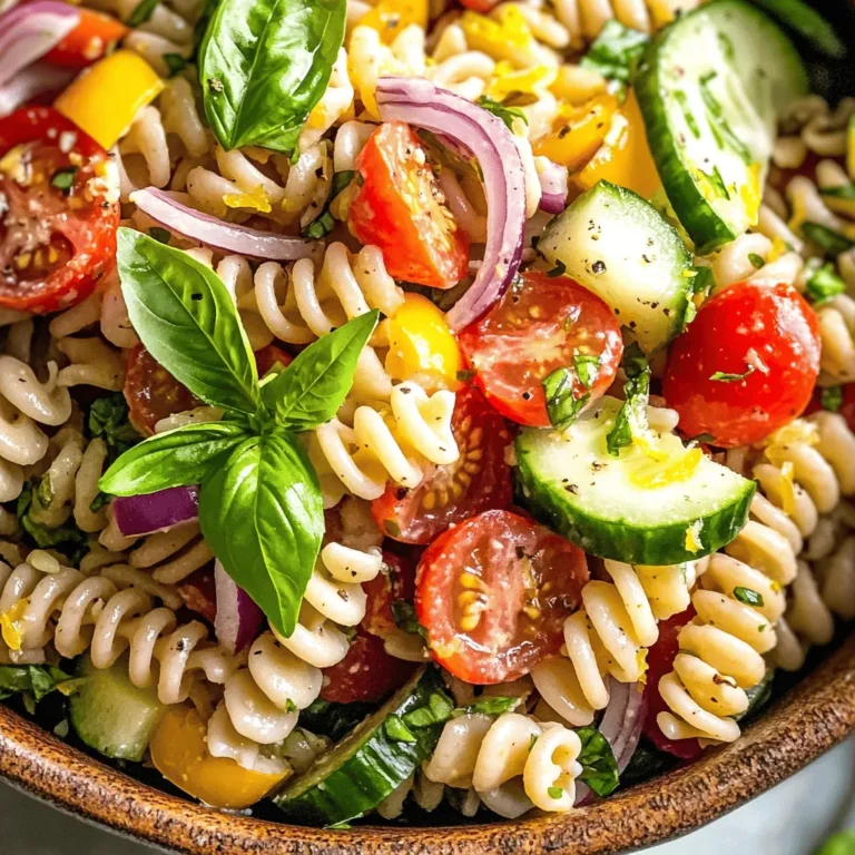 As the sun shines brightly and the temperatures rise, our culinary cravings often shift towards lighter, more refreshing dishes that embody the spirit of summer. Enter the Zesty Lemon Basil Pasta Salad: a vibrant, flavorful dish that's perfect for summer gatherings, picnics in the park, or even as a quick weeknight meal. This pasta salad not only dazzles the eyes with its colorful ingredients but also tantalizes the taste buds with a zesty dressing that brings everything together in a symphony of flavors.