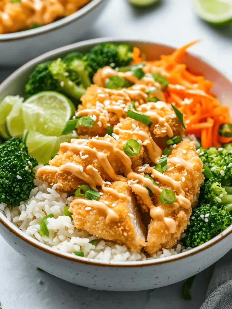 Bang Bang Chicken Bowls are an incredibly popular dish that has captured the hearts of food enthusiasts everywhere. This meal is not only visually appealing but also a symphony of flavors and textures that come together to create a satisfying dining experience. Imagine crispy chicken pieces nestled among a vibrant medley of fresh vegetables, all drizzled with a creamy, spicy sauce that tantalizes the taste buds. It’s a dish that balances crunch and creaminess, making it perfect for families looking for a weeknight dinner solution or meal prep enthusiasts aiming to whip up healthy and delicious lunches for the week ahead.