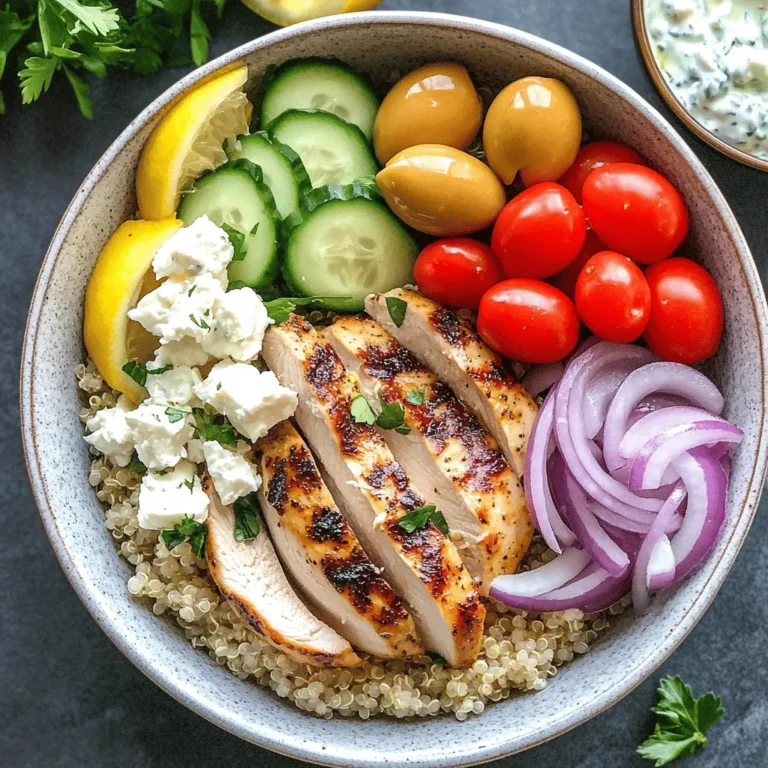 Greek cuisine is celebrated not only for its delightful flavors but also for its remarkable health benefits, making it a staple in many households around the world. Known for its emphasis on fresh vegetables, lean proteins, and healthy fats, Greek food is as nourishing as it is delicious. One standout dish that perfectly encapsulates these qualities is the Greek Chicken Bowl. This wholesome meal combines the robust flavors of marinated grilled chicken, vibrant vegetables, and hearty grains, all while providing a balanced nutritional profile.