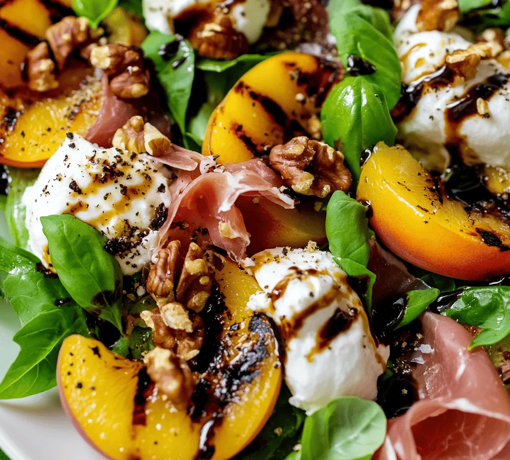 Summer is the perfect season for fresh, vibrant dishes that celebrate the bounty of nature, and there are few dishes that exemplify this better than a Grilled Nectarine Burrata Prosciutto Salad. This salad combines the sweetness of ripe nectarines with the creaminess of burrata, the savory depth of prosciutto, and a medley of fresh greens, all drizzled with rich balsamic glaze and extra virgin olive oil. It’s a dish that is not only visually stunning but also a harmonious blend of flavors and textures that make it an ideal centerpiece for summer gatherings, picnics, or al fresco dining.