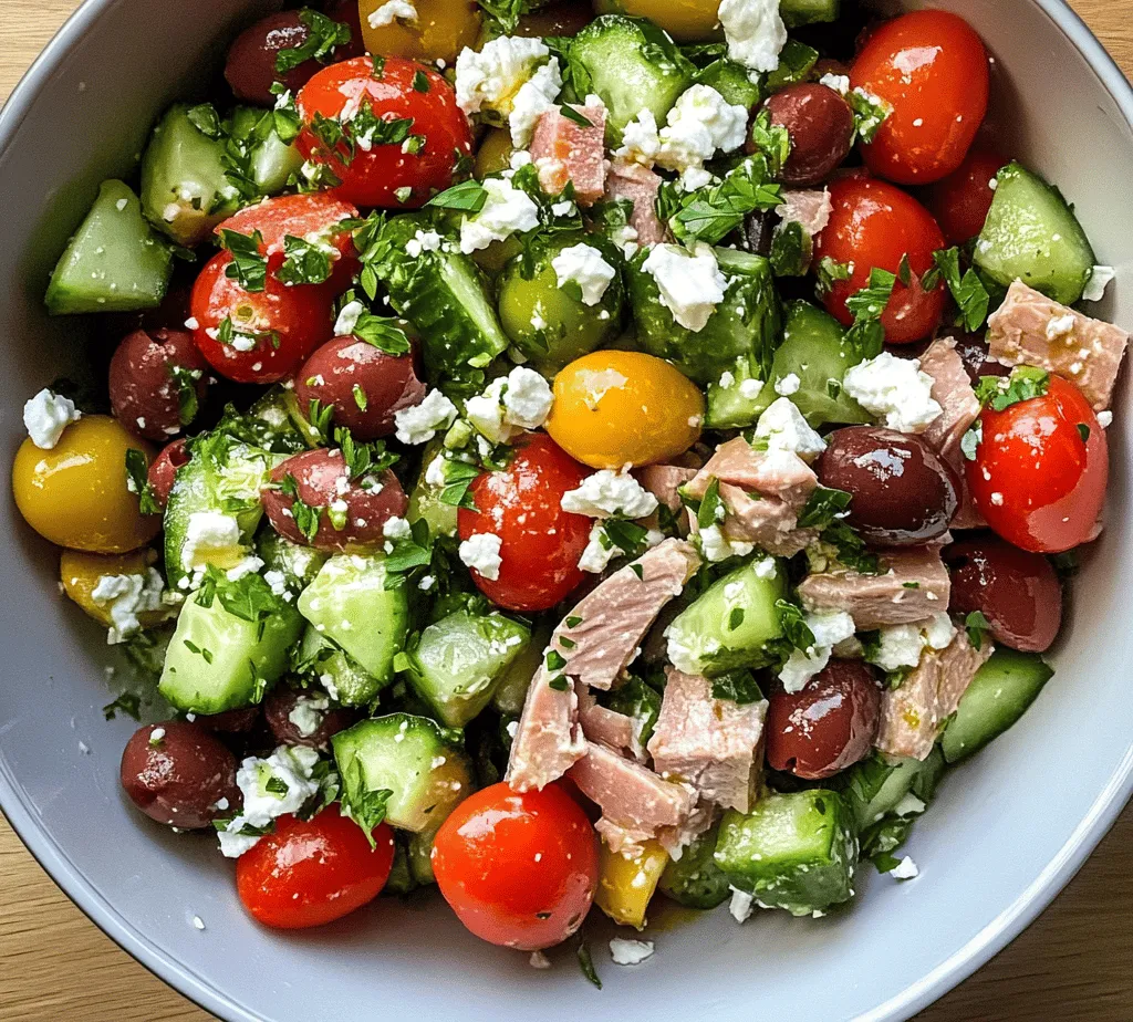 Explore the flavors of the Mediterranean with our Ultimate Mediterranean Tuna Salad Delight. This dish is not only quick and easy to prepare but also packed with nutritious ingredients that can enhance your overall well-being. Dive into this refreshing, vibrant salad that brings together the rich tastes of tuna, fresh vegetables, and a zesty dressing. Whether you're looking for a light lunch, a side dish for dinner, or a healthy snack, this recipe is perfect for any occasion.