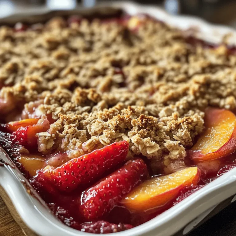 As the sun shines brighter and the days grow longer, summer arrives with a bounty of fresh fruits that beckon us to create delightful desserts. Summer desserts hold a special place in our hearts, often bringing together the vibrant flavors of seasonal produce and the warmth of family gatherings. One such dessert that perfectly captures the essence of this sun-kissed season is the Sweet Summer Strawberry Peach Crisp. This dish harmoniously combines the juiciness of ripe strawberries and the sweet, fragrant essence of peaches, creating a mouthwatering experience that is both refreshing and satisfying.