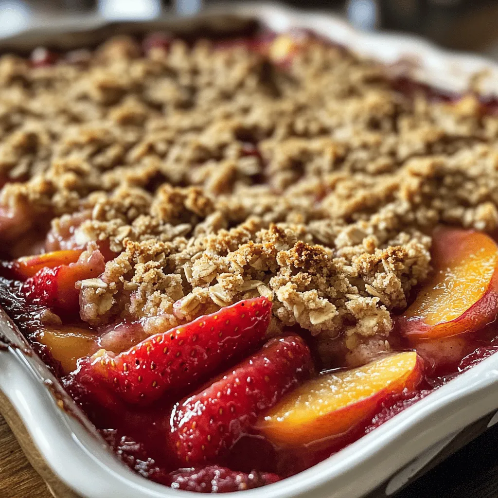As the sun shines brighter and the days grow longer, summer arrives with a bounty of fresh fruits that beckon us to create delightful desserts. Summer desserts hold a special place in our hearts, often bringing together the vibrant flavors of seasonal produce and the warmth of family gatherings. One such dessert that perfectly captures the essence of this sun-kissed season is the Sweet Summer Strawberry Peach Crisp. This dish harmoniously combines the juiciness of ripe strawberries and the sweet, fragrant essence of peaches, creating a mouthwatering experience that is both refreshing and satisfying.