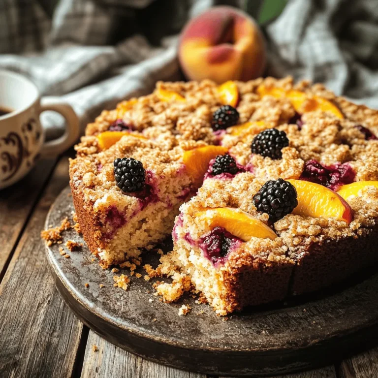 In the world of baking, the significance of using fresh, seasonal ingredients cannot be overstated. Seasonal fruits like peaches and blackberries not only enhance the flavor profile of any dish but also elevate the overall baking experience. When fruits are in season, they are at their sweetest and juiciest, providing a burst of flavor that outshines their out-of-season counterparts. Using fresh ingredients ensures that your coffee cake is rich in flavor, making each bite a delight.