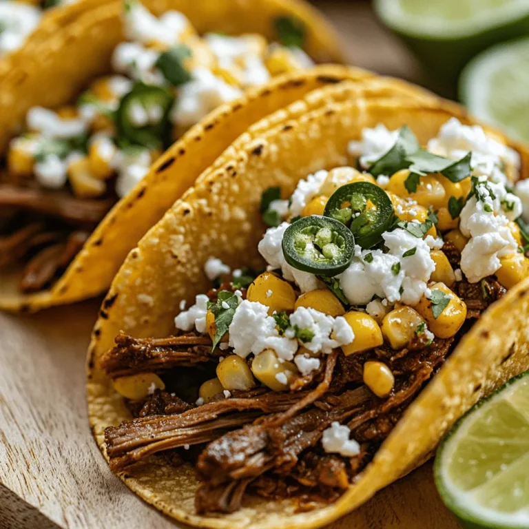 Tacos are more than just a meal; they are a celebration of flavor, texture, and culture that encapsulates the spirit of Mexican cuisine. Among the myriad of taco variations, Braised Brisket Tacos with Street Corn and Jalapeño Lime Ranch stand out for their robust flavors and satisfying textures. The tender, slow-cooked brisket pairs beautifully with the sweetness of street corn, while the creamy, zesty jalapeño lime ranch dressing adds a refreshing kick. This dish not only showcases the rich culinary traditions of Mexico but also highlights the love for bold and vibrant flavors.